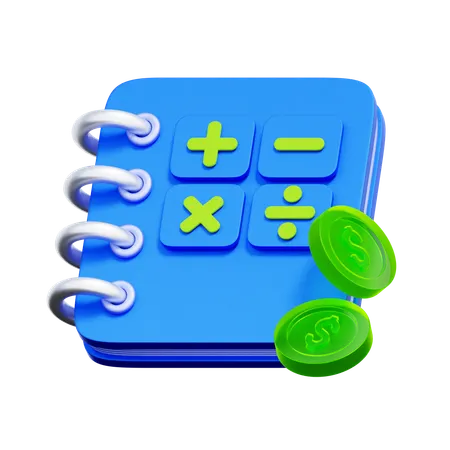 Financial Ledger Notebook  3D Icon