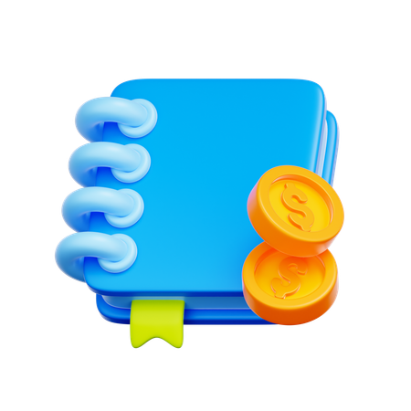 Financial Ledger Notebook  3D Icon