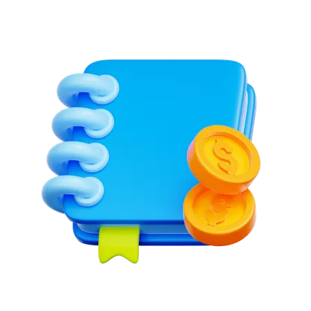 Financial Ledger Notebook  3D Icon