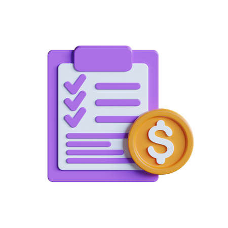 Financial List  3D Icon