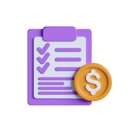 Financial List  3D Icon