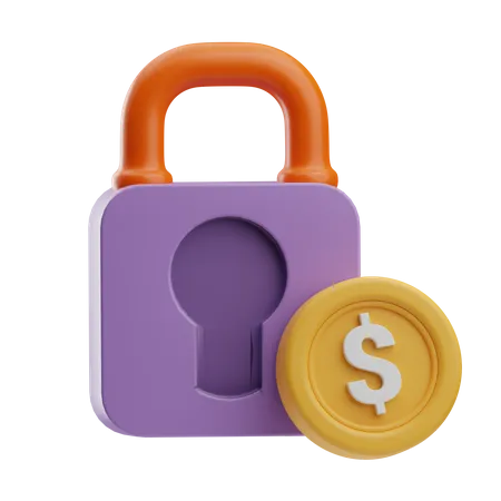 Financial Lock  3D Icon