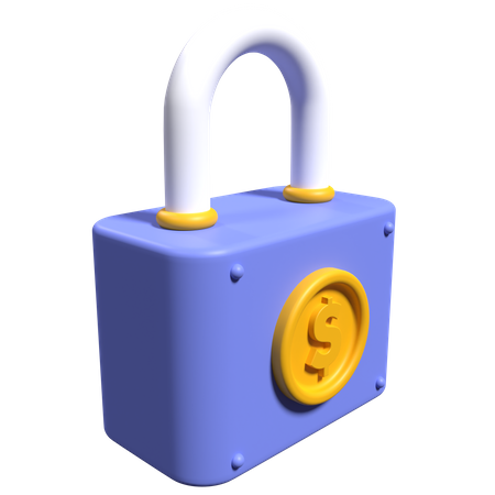 Financial Lock  3D Icon