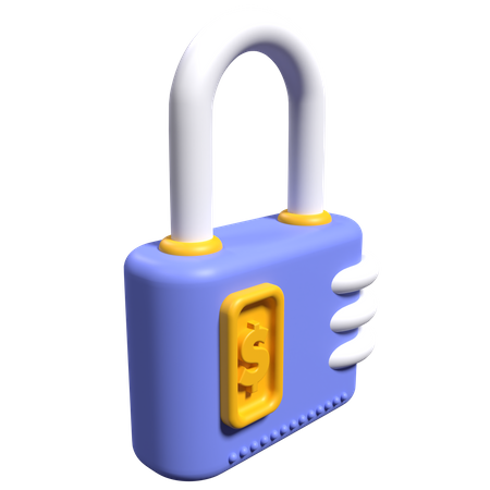 Financial Lock  3D Icon