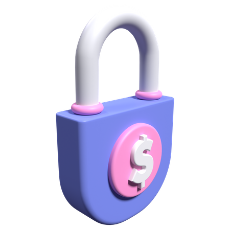 Financial Lock  3D Icon