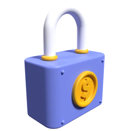 Financial Lock  3D Icon