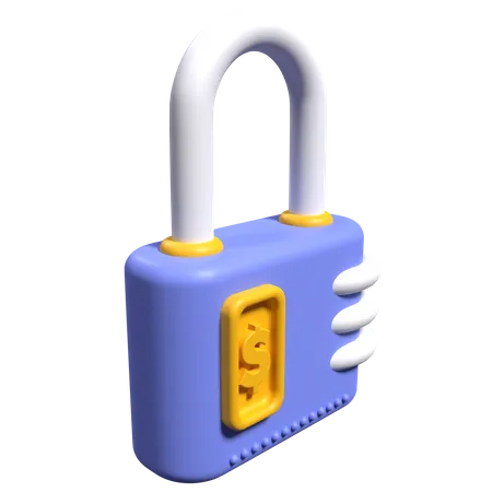 Financial Lock  3D Icon