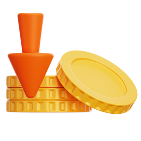Financial loss  3D Icon