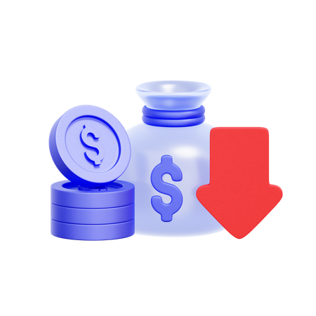 Financial Loss  3D Icon