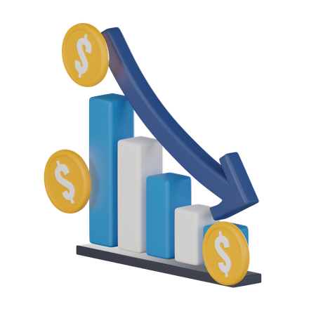 Financial Loss  3D Icon