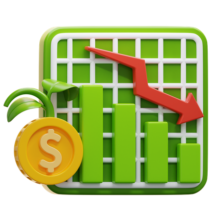 Financial loss  3D Icon