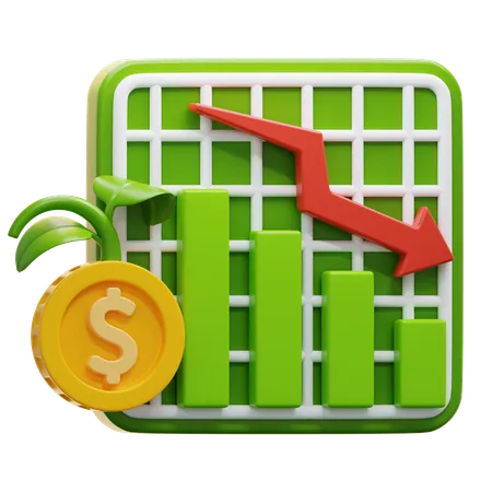 Financial loss  3D Icon