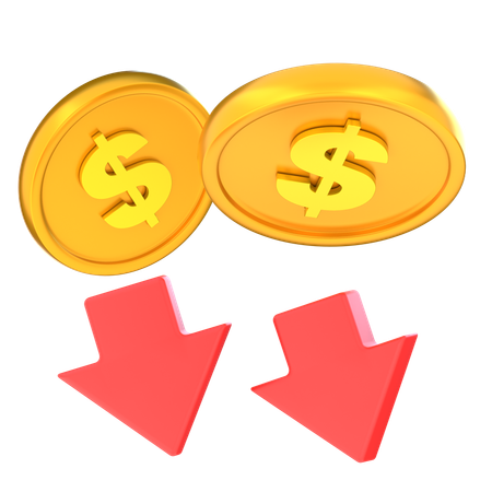 Financial Loss  3D Icon