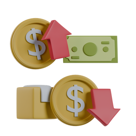 Financial Loss  3D Icon
