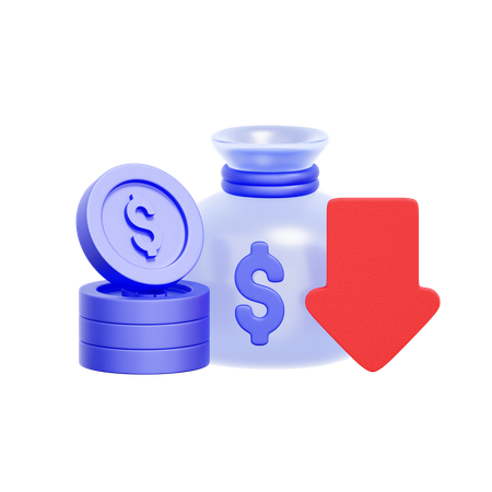 Financial Loss  3D Icon