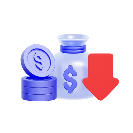 Financial Loss  3D Icon