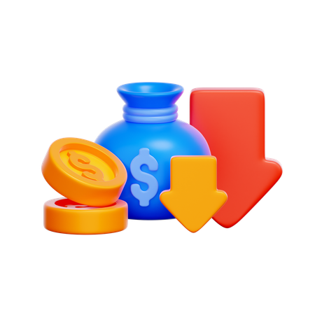 Financial Loss  3D Icon
