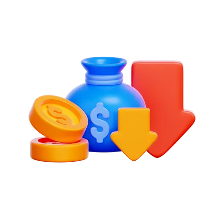 Financial Loss  3D Icon