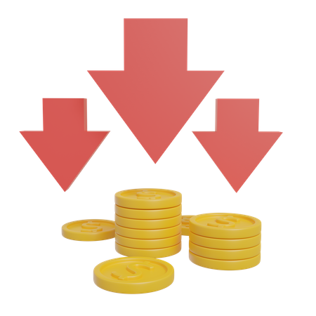 Financial Loss  3D Icon