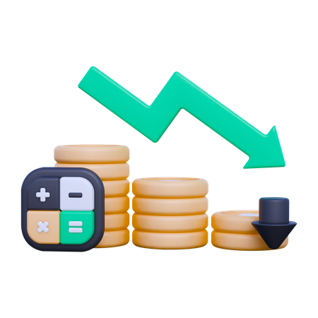 Financial Loss  3D Icon