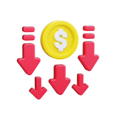 Financial Loss  3D Icon