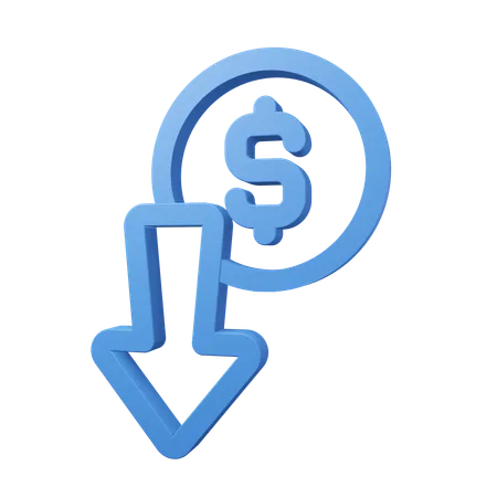 Financial Loss  3D Icon