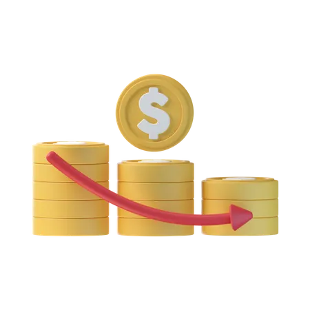 Financial Loss  3D Icon