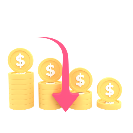 Financial Loss  3D Icon