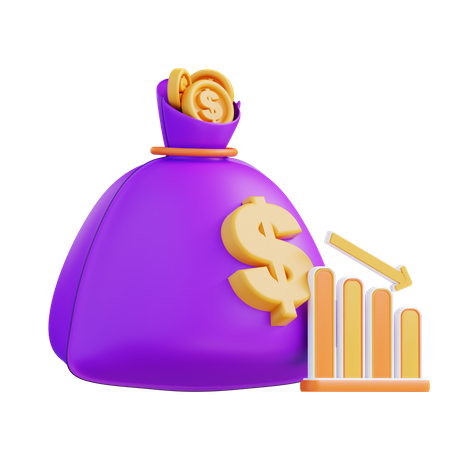 Financial Loss  3D Icon