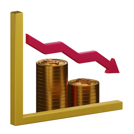 Financial Loss  3D Illustration