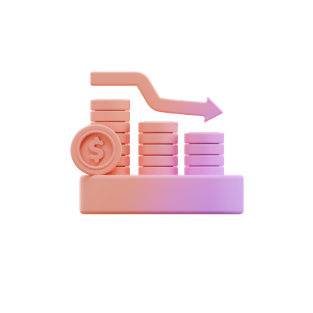 Financial Loss  3D Illustration