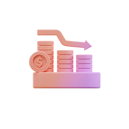 Financial Loss  3D Illustration