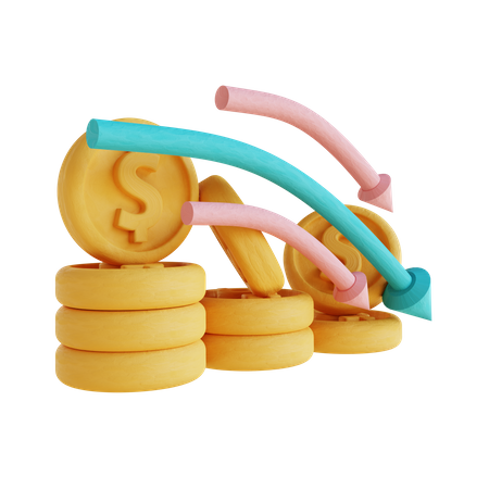 Financial Loss  3D Illustration