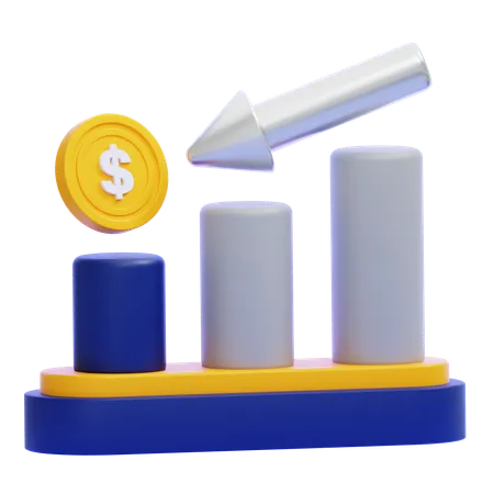 Financial Loss Chart  3D Icon