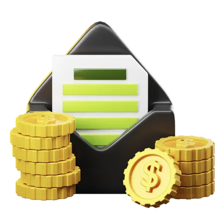 Business And Finance Illustration Letter Isolated On Transparant Background 3 D Illustration High Resolution 3D Icon