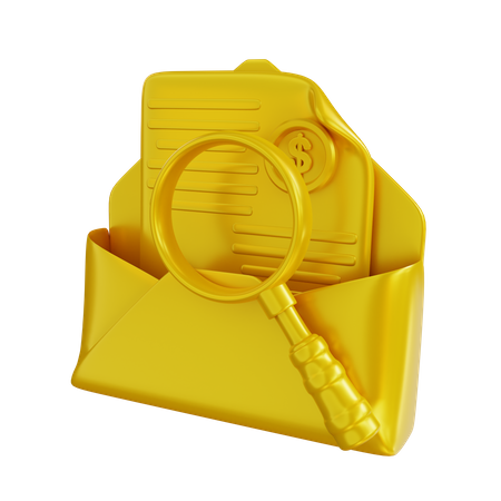 Financial Mail Analysis  3D Icon