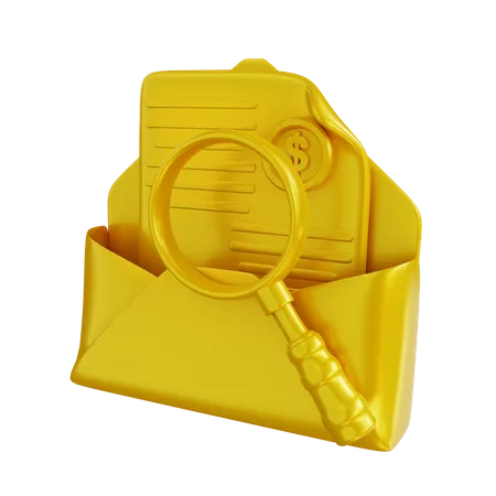 3 D Illustration Financial Message Analysis 3D Icon