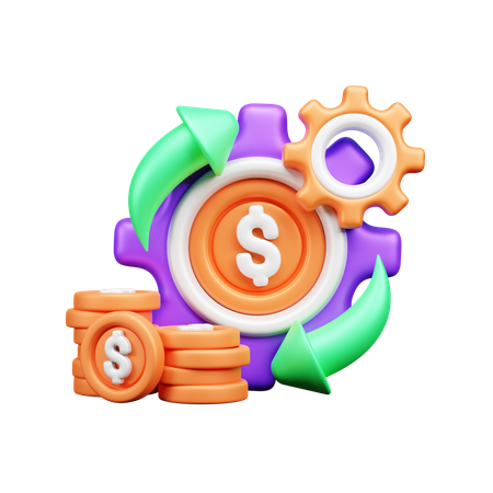 Financial management  3D Icon