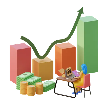 Financial Management  3D Illustration