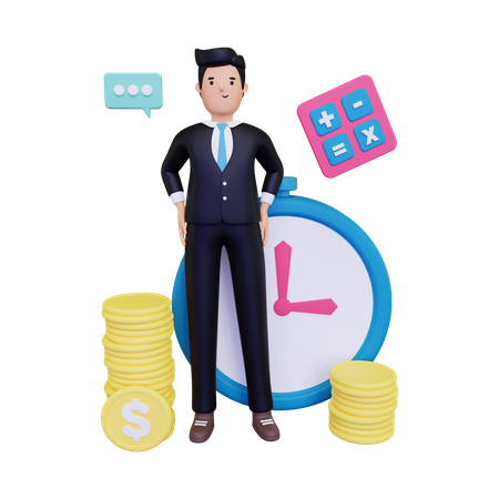 Financial manager  3D Illustration