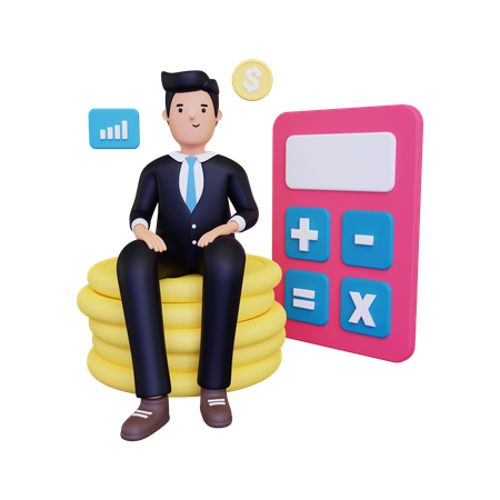 Financial manager 3D Illustration