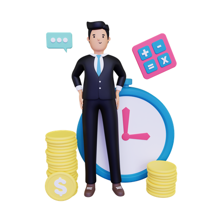 Financial manager 3D Illustration