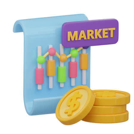 Financial Market  3D Icon