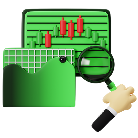 Financial Market Analysis Techniques  3D Icon