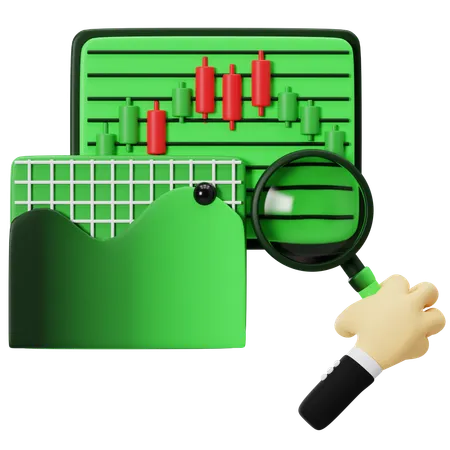 Financial Market Analysis Techniques  3D Icon