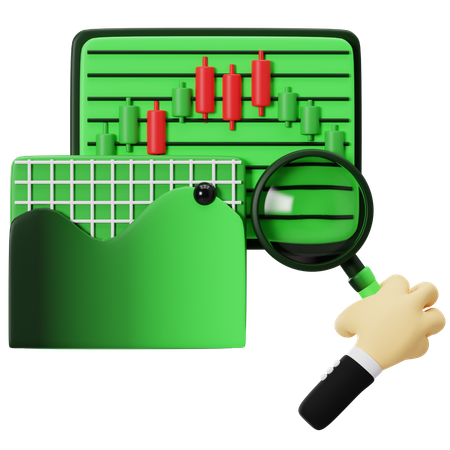 Financial Market Analysis Techniques  3D Icon