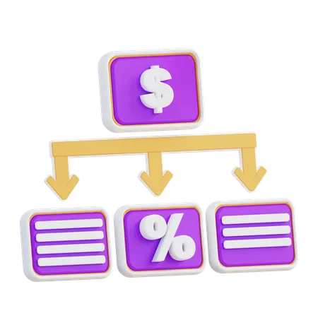 3 D Illustration Of Financial Mechanism Hierarchy 3D Icon