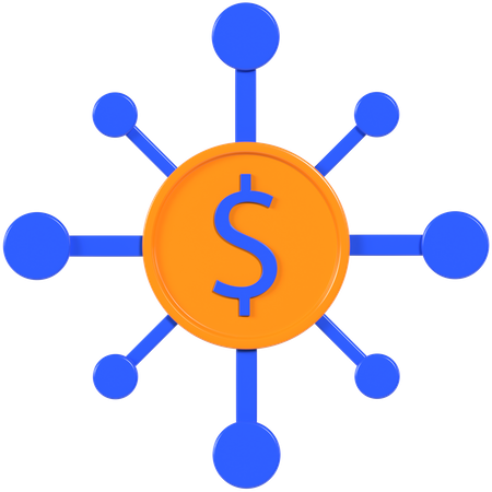 Financial Network  3D Illustration