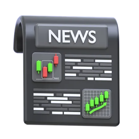 금융 뉴스  3D Icon