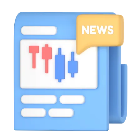 Financial news  3D Icon